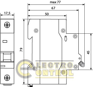 Автоматический выключатель Аско-Укрем A0010170083 ВА-2017 D 1р 4А