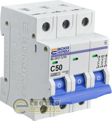 Автоматический выключатель Аско-Укрем A0010170025 ВА-2017 С 3р 40А