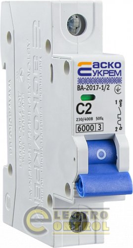 Автоматический выключатель Аско-Укрем A0010170028 ВА-2017 С 1р 1А