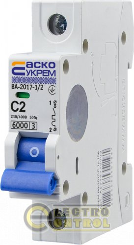 Автоматический выключатель Аско-Укрем A0010170028 ВА-2017 С 1р 1А