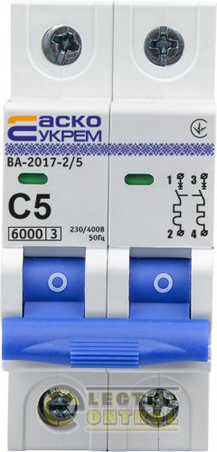 Автоматический выключатель Аско-Укрем A0010170036 ВА-2017 С 2р 4А