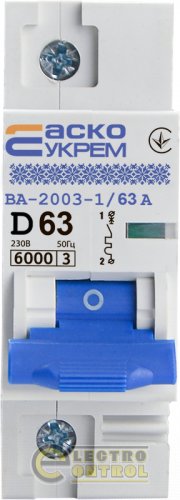 Автоматичний вимикач Аско-Укрем A0010030006 ВА-2003 1р 50А