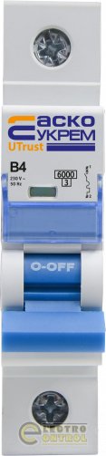 Модульный автоматический выключатель Аско-Укрем A0010210003 UTrust 1р 3А B 6kА