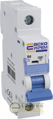 Модульный автоматический выключатель Аско-Укрем A0010210003 UTrust 1р 3А B 6kА