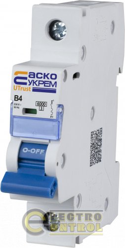 Модульный автоматический выключатель Аско-Укрем A0010210003 UTrust 1р 3А B 6kА