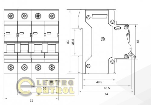 Модульный автоматический выключатель Аско-Укрем A0010210065 UTrust 2р 16А С 6kА