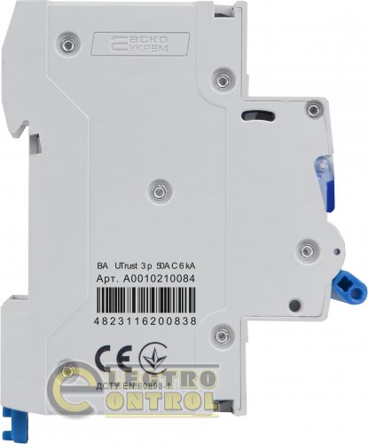 Модульний автоматичний вимикач Аско-Укрем A0010210083 UTrust 3р 40А С 6kА