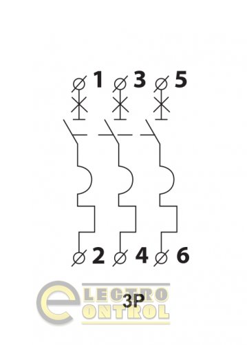 Модульний автоматичний вимикач Аско-Укрем A0010210083 UTrust 3р 40А С 6kА