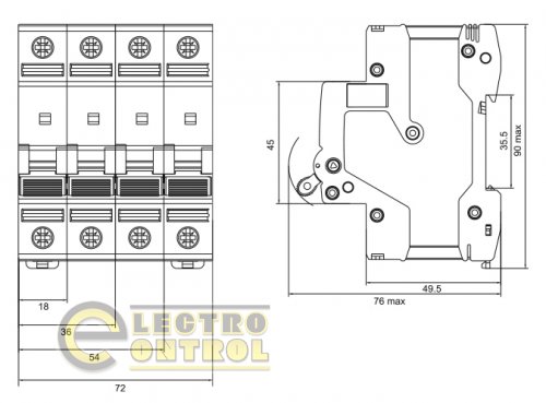 Модульний автоматичний вимикач Аско-Укрем A0010210122 UProfi 3р 100А C 6kА