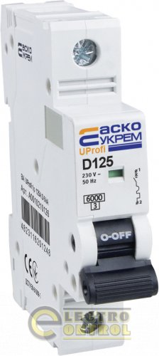 Модульный автоматический выключатель Аско-Укрем A0010210125 UProfi 1р 100А D 6kА