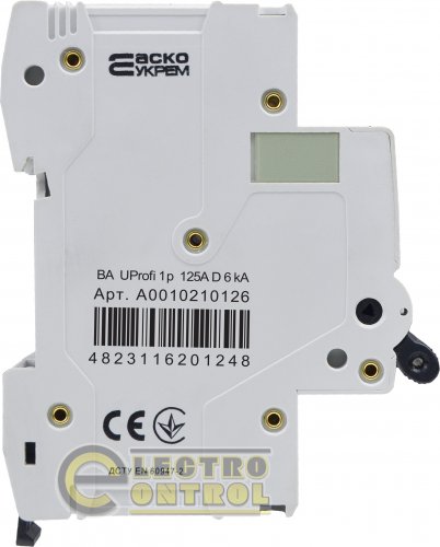 Модульный автоматический выключатель Аско-Укрем A0010210125 UProfi 1р 100А D 6kА