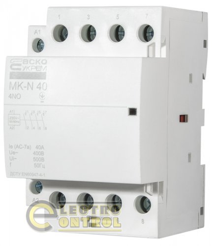 Модульний контактор MK-N 4P 40A 4NO 220V