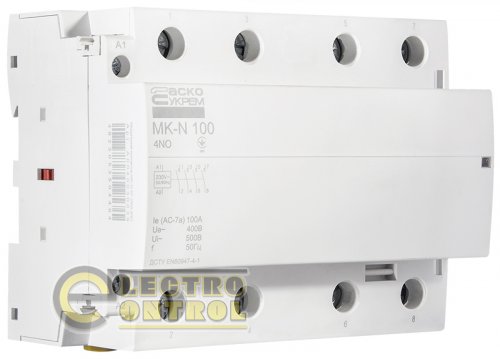 Модульний контактор MK-N 4P 100A 4NO 220V