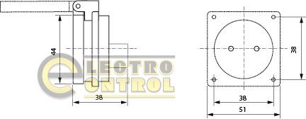 Розетка Аско-Укрем A0080030011 (гніздо) врізна ГВ 16А/2 (220В) 2Р+РЕ (312) біла