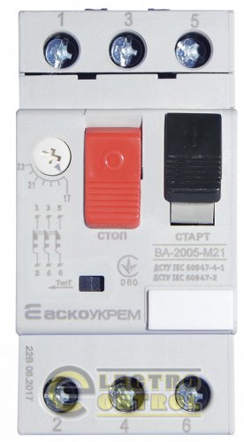 Автоматический выключатель защиты двигателя Аско-Укрем A0010050009 ВА-2005 М21