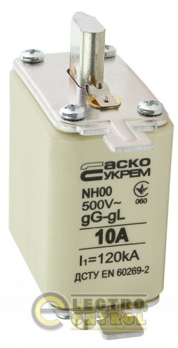 Предохранитель Аско-Укрем A0050010007 ножевой с плавкой вставкой NH00 10A gG