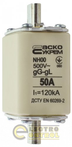 Предохранитель Аско-Укрем A0050010012 ножевой с плавкой вставкой NH00 50A gG