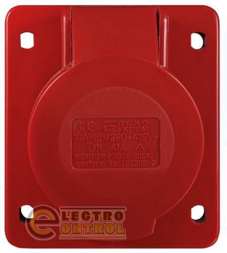 Розетка Аско-Укрем A0080030002 (гнездо) врезная ГВ 16А/4 3Р+РЕ (414)