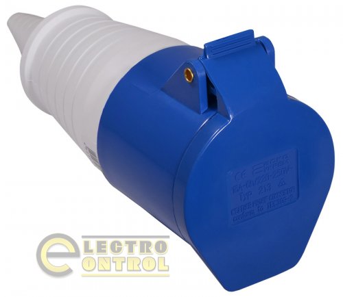 Розетка Аско-Укрем A0080020001 (гнездо) переносная ГП 16А/3 2Р+РЕ (213)