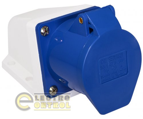 Розетка Аско-Укрем A0080040004 (гнездо) стационарная ГС 32А/3 2Р+РЕ (123)