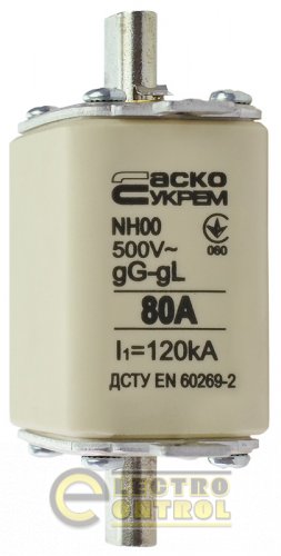 Предохранитель Аско-Укрем A0050010014 ножевой с плавкой вставкой NH00 80A gG