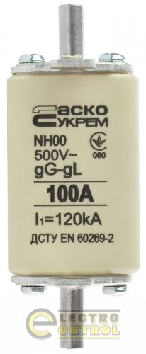 Предохранитель Аско-Укрем A0050010015 ножевой с плавкой вставкой NH00 100A gG
