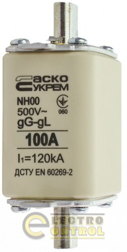 Предохранитель Аско-Укрем A0050010015 ножевой с плавкой вставкой NH00 100A gG