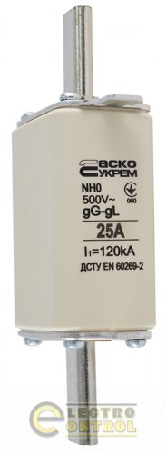 Запобіжник Аско-Укрем A0050010018 ножовий з плавкою вставкою NH0 25A gG