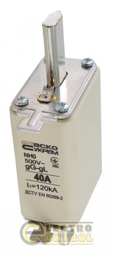 Запобіжник Аско-Укрем A0050010020 ножовий з плавкою вставкою NH0 40A gG