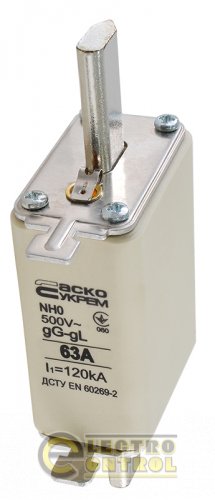 Предохранитель Аско-Укрем A0050010022 ножевой с плавкой вставкой NH0 63A gG
