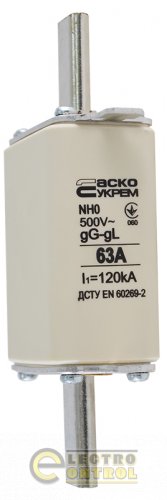 Предохранитель Аско-Укрем A0050010022 ножевой с плавкой вставкой NH0 63A gG