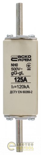 Предохранитель Аско-Укрем A0050010025 ножевой с плавкой вставкой NH0 125A gG