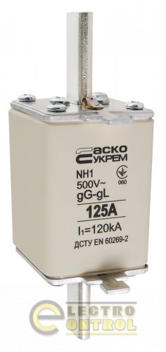 Предохранитель Аско-Укрем A0050010029 ножевой с плавкой вставкой NH1 125A gG