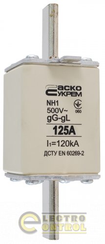 Предохранитель Аско-Укрем A0050010029 ножевой с плавкой вставкой NH1 125A gG
