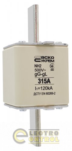Запобіжник Аско-Укрем A0050010036 ножовий з плавкою вставкою NH2 315A gG