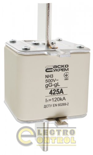 Предохранитель Аско-Укрем A0050010039 ножевой с плавкой вставкой NH3 425A gG