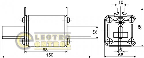Предохранитель Аско-Укрем A0050010039 ножевой с плавкой вставкой NH3 425A gG