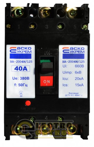 Автоматический выключатель Аско-Укрем A0010040077 ВА-2004N/125 3р 40А АСКО