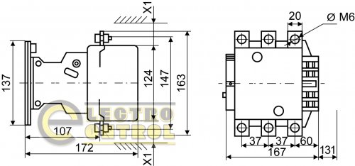 Контактор Аско-Укрем A0040020010 KM 115 М7 230В (LC1-F115)