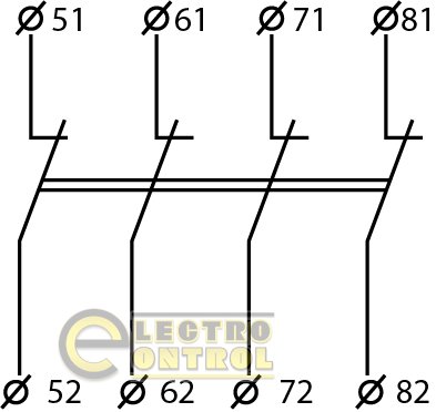 Додатковий контакт Аско-Укрем A0040050058 для ПМ-0 ДК(ПМ0)-04 (LA1-KN04)