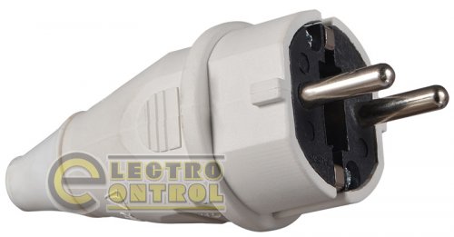 Вилка Аско-Укрем A0080010013 переносная ВП 16А/2 (220В) 2Р+РЕ (012) белая