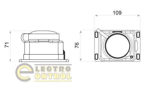 Розетка каучукова з захисною кришкою зовнішньої установки 2Р+PE 16А IP44