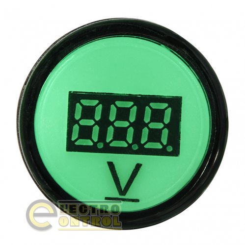 Цифровой измеритель напряжения Аско-Укрем A0190010014 AD22-22DVM DC 5-30В зелёный