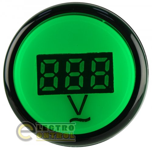 Цифровой измеритель напряжения Аско-Укрем A0190010011 AD22-22DVM AC 80-500В зелёный