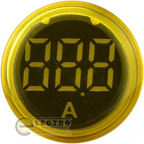 Круглий цифровий вимірювач струму Аско-Укрем A0190010029 ED16-22AD 0-100A жовтий