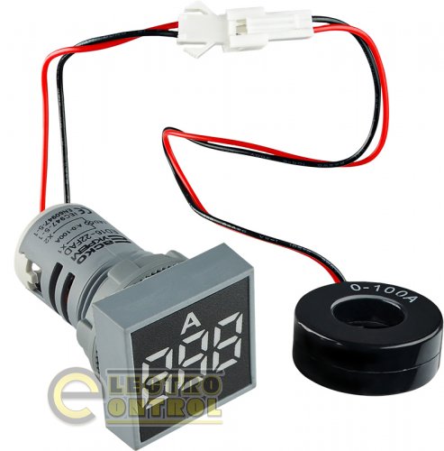 Квадратный цифровой измеритель тока Аско-Укрем A0190010037 ED16-22FAD 0-100A белый