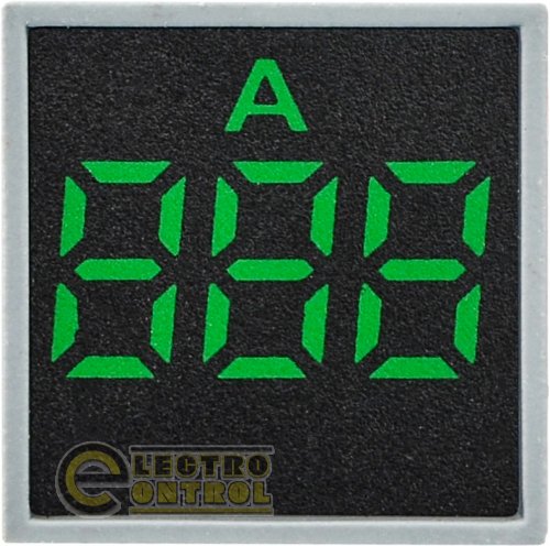 Квадратний цифровий вимірювач струму Аско-Укрем A0190010039 ED16-22FAD 0-100A зелений
