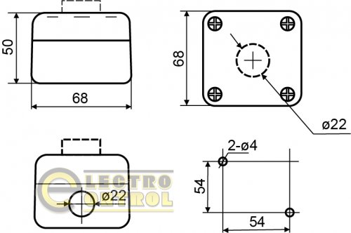 Пост Аско-Укрем A0140020043 XAL-J184 одноместный "Аварійний Стоп"