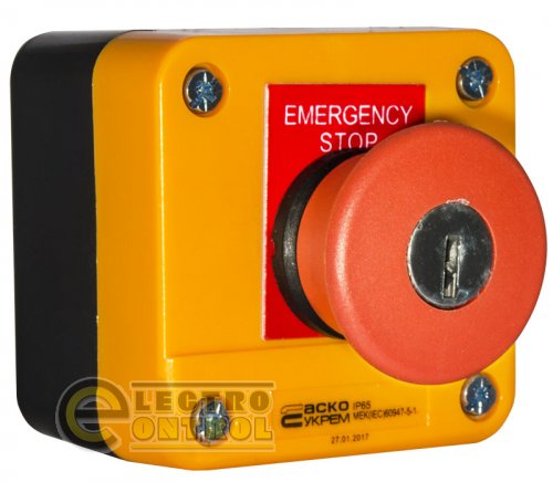 Пост Аско-Укрем A0140020043 XAL-J184 одноместный "Аварійний Стоп"