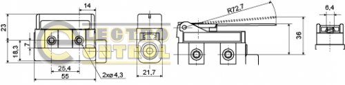 Микровыключатель Аско-Укрем A0050040014 D4MC-1000